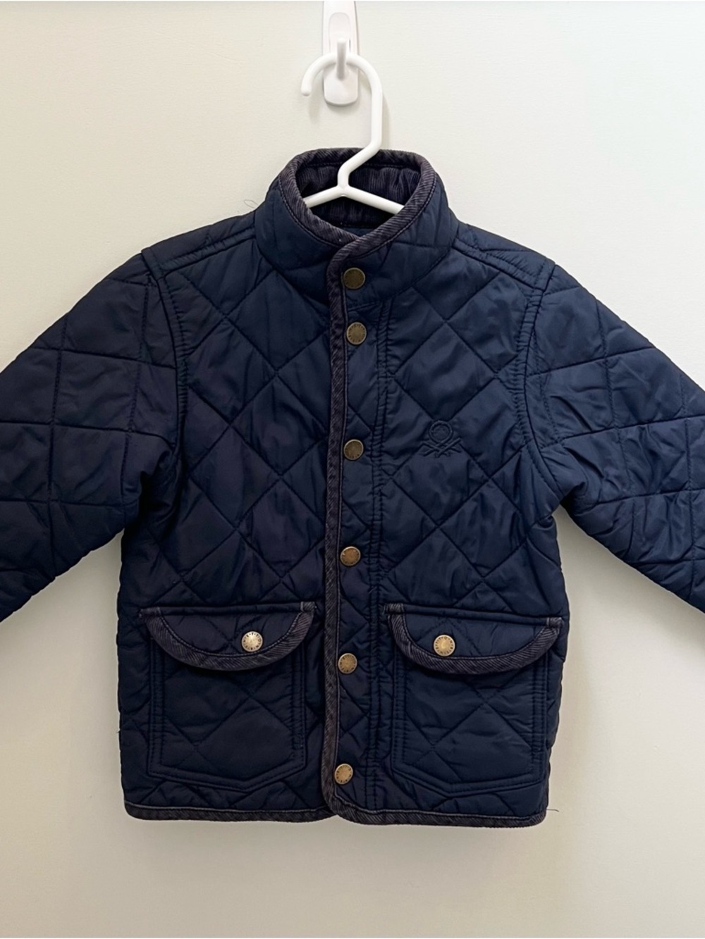 United Colors Of Benetton Quilted Navy Barn Jacket Kids